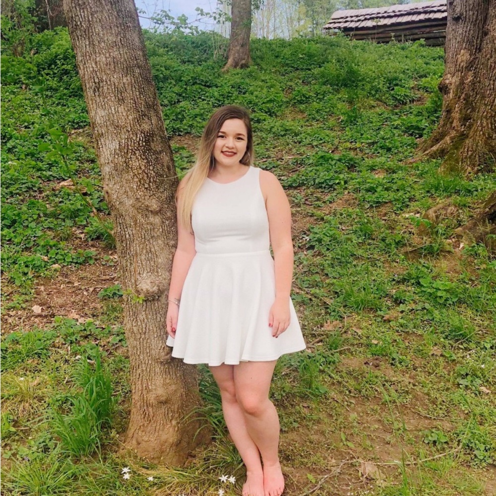 Lulu's White Skater Girl Mini Dress